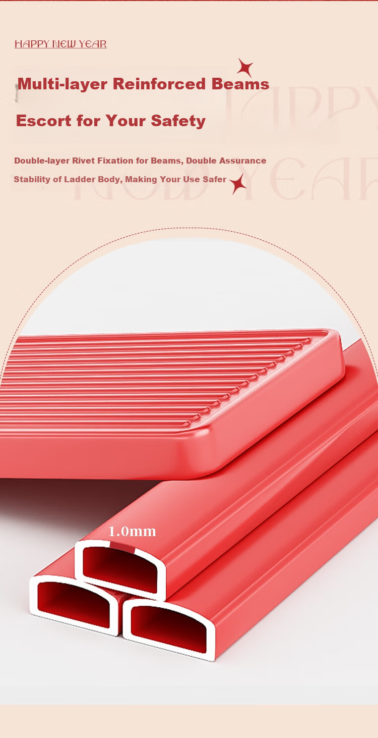 Xinzhu Folding Ladder for Home Use, A-Frame Ladder, Extendable Thickened Indoor Multi-Functional Ladder, Climbing Ladder, Five-Step Ladder 8