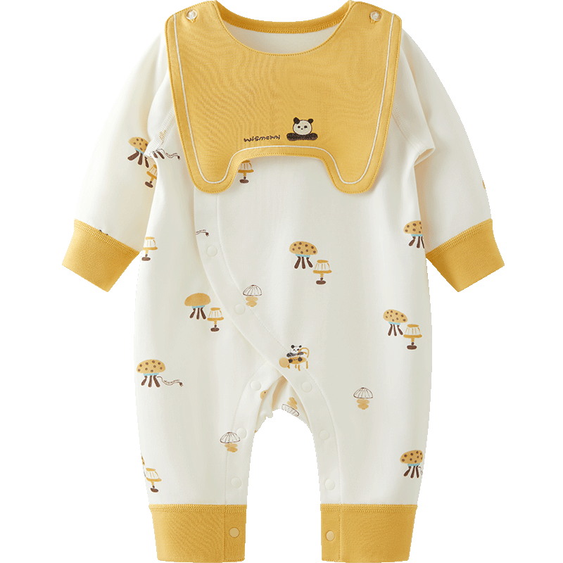 Weishi Muni Baby Romper Spring and Autumn Infant One-piece A-Class Toddler Triangle Bodysuit Crawling Suit