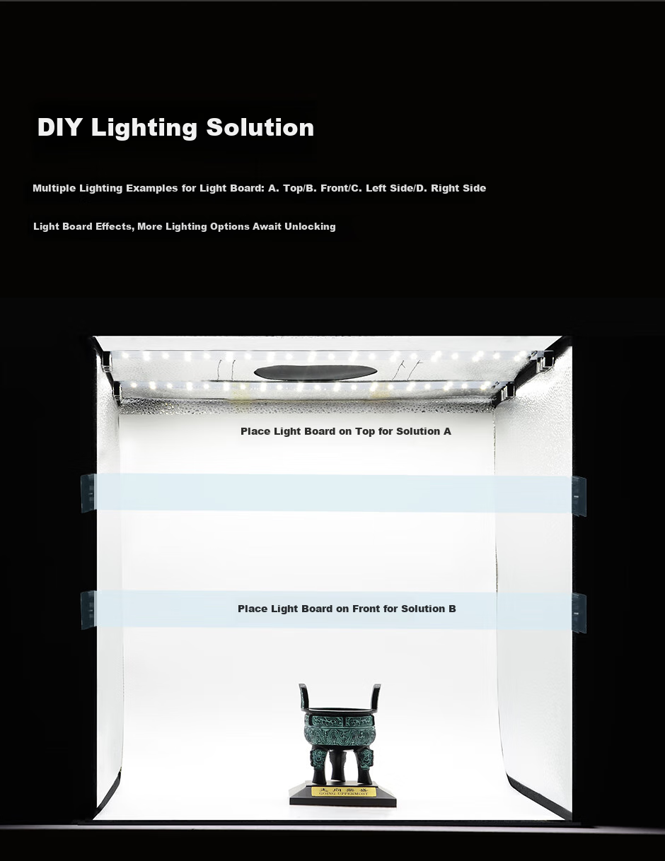 Hakutatz 40CM LED Small Photography Studio Equipment, Warm Light for Food And Jewelry, Fill Light Kit, Product Shooting, Still Life Photography, Softbox Lighting Equipment, Props 4