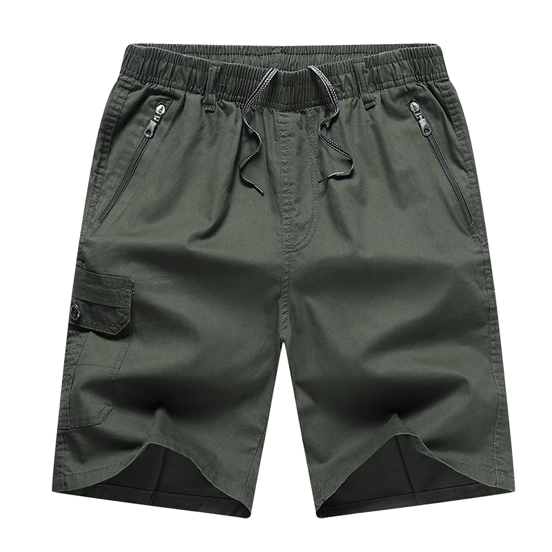 TUCANO Men's Shorts, Summer Pure Cotton Comfortable Casual Sports Five-Point Pants, Versatile Fashion Cargo Pants for Men, Army Green AXL