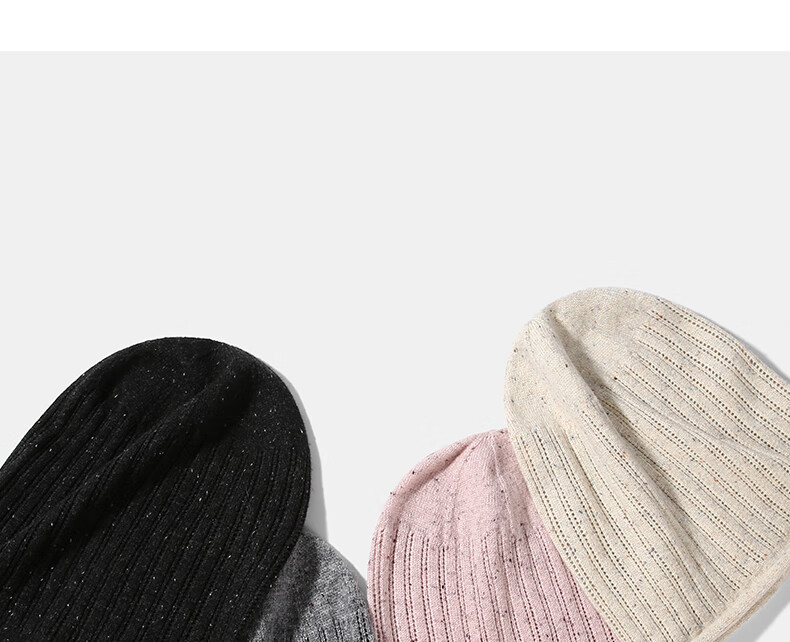 CACUSS Women's Wool Hat, Lightweight Spring And Autumn Knitted Cap, Fashionable Slouchy Hat, Face-Slimming Knitted Beanie for Women, Beige 23