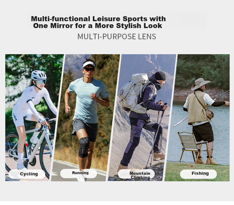Fute Outdoor Cycling Running Hiking Glasses, Day And Night Use Polarized Goggles, Color-Changing Pink - F166-01 10