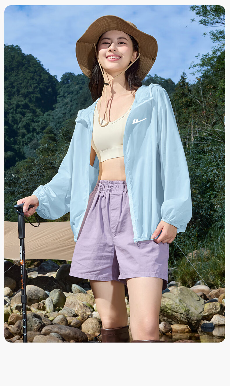 Warrior Mountain Commuter Dual-Wear Original Yarn Sunscreen Jacket for Women Summer Outdoor Cooling UPF50+ UV Protection Lightweight Sports Jacket 10