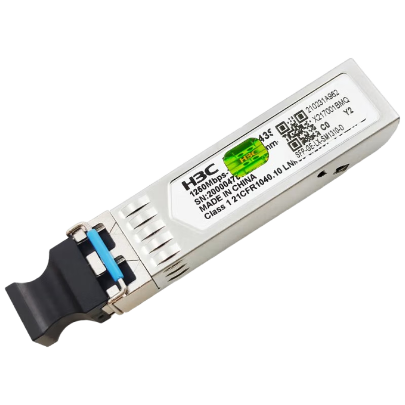 H3C SFP-GE-LX-SM1310-D Original Single Pack Gigabit Single-Mode Dual Fiber Optical Module Dual Fiber Module LC Interface (1310nm, 10km, LC)