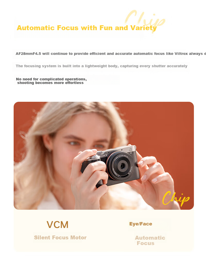 VILTROX AF 28mm F4.5 FE Sony Full-Frame Auto Focus Lightweight Lens Kit with Biscuit Head, Compatible with A7M4, A7CII, ZVE1, A7CR Mirrorless Cameras 4