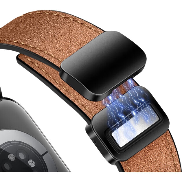 Кожаный ремешок BHO с магнитной застежкой для Apple Watch S11/SE3, IWatch S10/9/8/7/6/5/ultra3/2/1