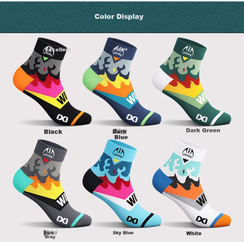 LEIMANZHE Cotton Socks for Men, Mid-Calf Socks, Long Socks, Spring And Autumn Style, Antibacterial, Odor-Resistant, Sweat-Absorbing, Breathable Sports Socks, Trendy Youth Short Socks 14