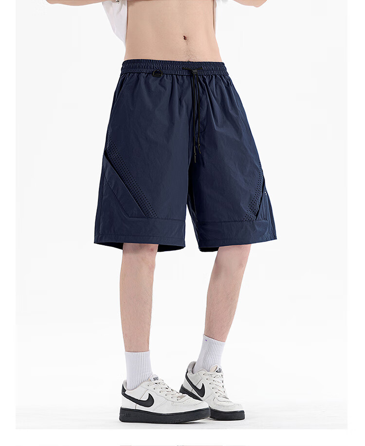 I'M DAVID Men's Summer 2025 New Breathable Casual Basketball Sports Mid-Length Shorts Trendy Ice Silk Quick-Dry Five-Point Pants 17