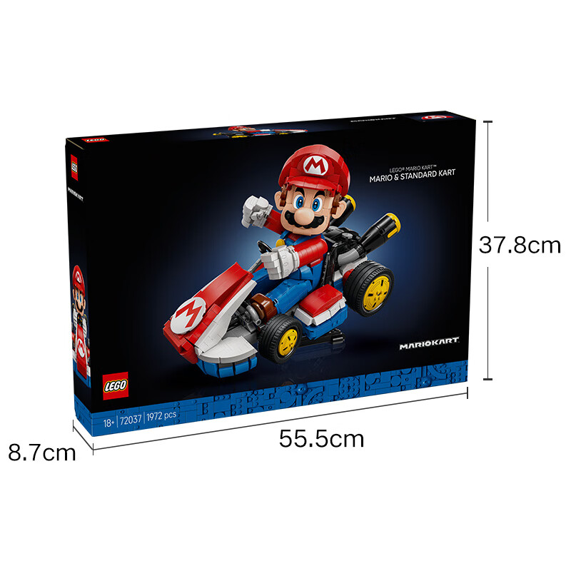 LEGO Mario 72037, Mario Kart Car Toy for Boys And Girls, Birthday Gift, Home Decoration Figurine