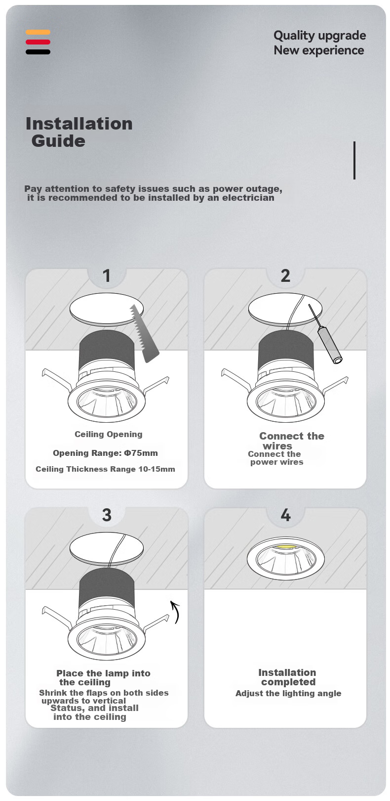 CDN LED Recessed Spotlight COB Full Spectrum 7W 3500K for Living Room and Hallway 17