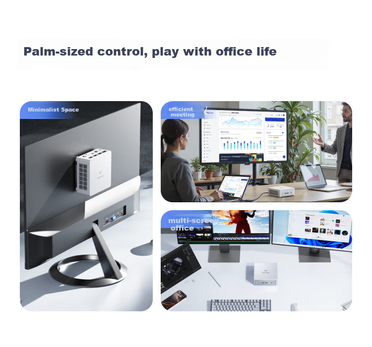 Mingfan UM750L Slim Ryzen R5-7545U Mini PC, High-Performance 2.5G Ethernet Port, Compact Desktop Computer for Office And Gaming, Subsidy 15%, 16GB RAM + 1TB Storage 3