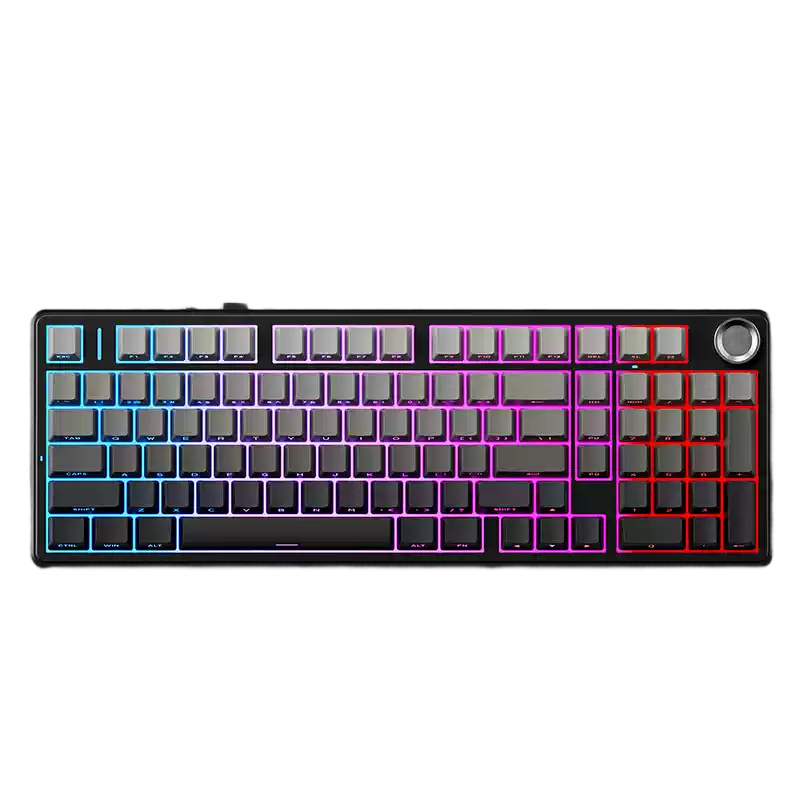 AULA F99Pro Wireless Custom Mechanical Keyboard Gasket Full-Key Hot-Swappable Wired Wireless Bluetooth Tri-Mode Office Gaming Light Starry Flame Purple Switch V2