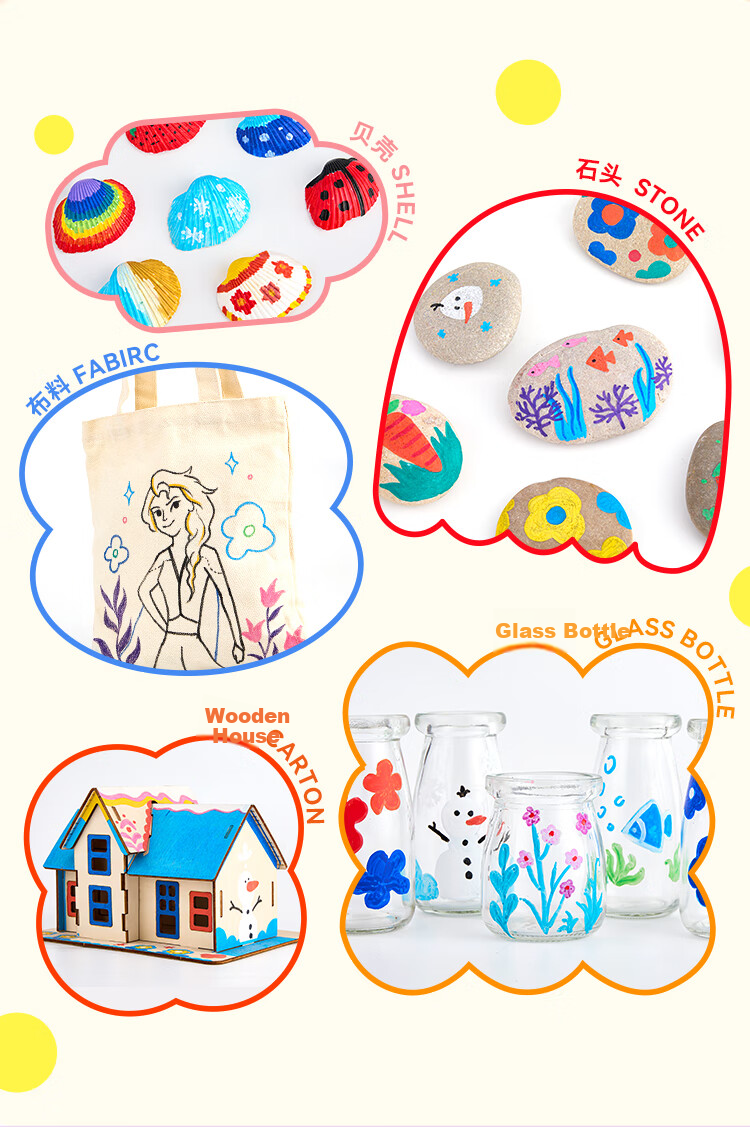 Disney 36-Color Direct Liquid Acrylic Markers, Children's Drawing Pens, Quick-Drying Cartoon Waterproof Paint Pens for Elementary School Students, Mickey Mouse Stationery 7