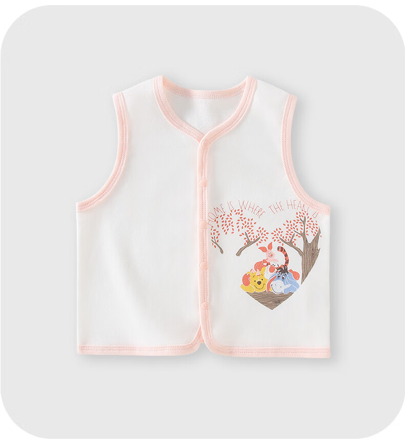 Disney 2-Piece Baby Vest Set Newborn Autumn Winter Cotton Sleeveless Jacket for Boys and Girls 73cm 2