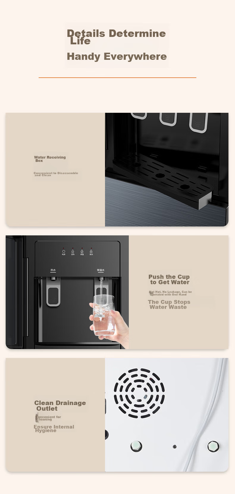 AUX Water Dispenser for Home Use, Milk Preparation, Upright Cooling Model, Rapid Heating, Bottom-Placed Water Tank, Drinking Fountain YLR-5 9