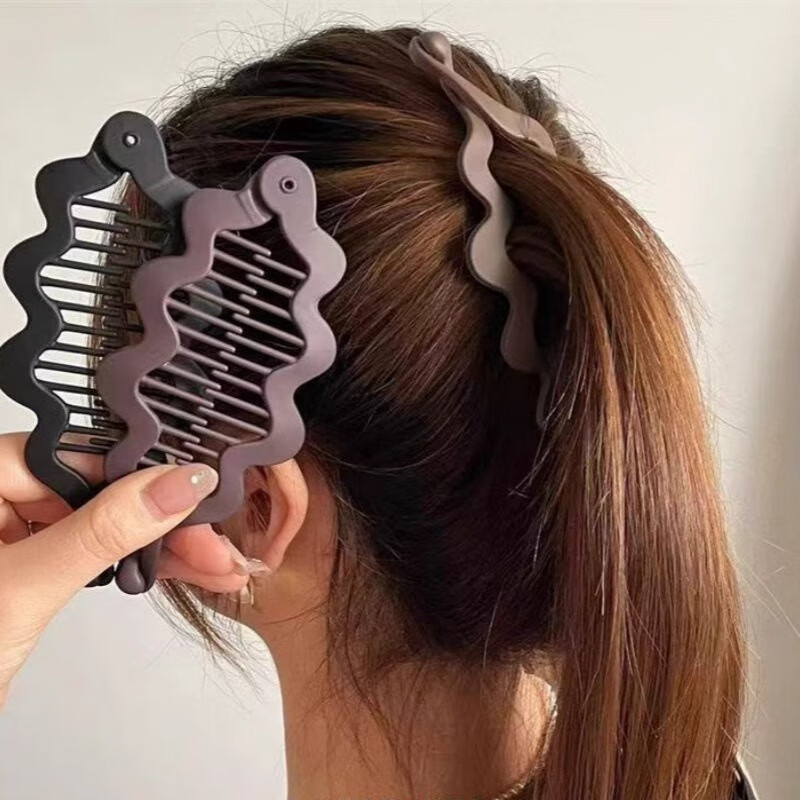 MKING PRETTY Banana Clip Vertical Hair Clip Ponytail Hair Clip for Women, 2025 New High-End Twisted Hair Clip, Large Size, Suitable for Thick Hair, Elegant Hair Accessory 4