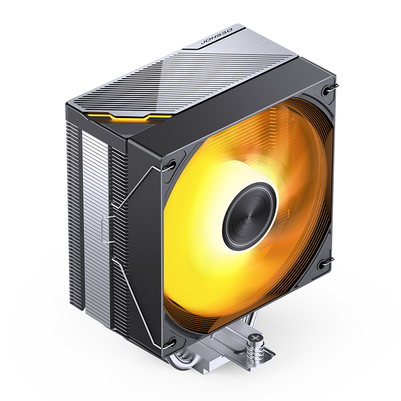 JONSBO CA40 Silver Blade Tower CPU Air Cooler (Nickel-plated 4 Heat Pipes / Memory Clearance / Integrated Gold-plated Top Cover / 12CM PWM Fan / 5V ARGB Lighting)