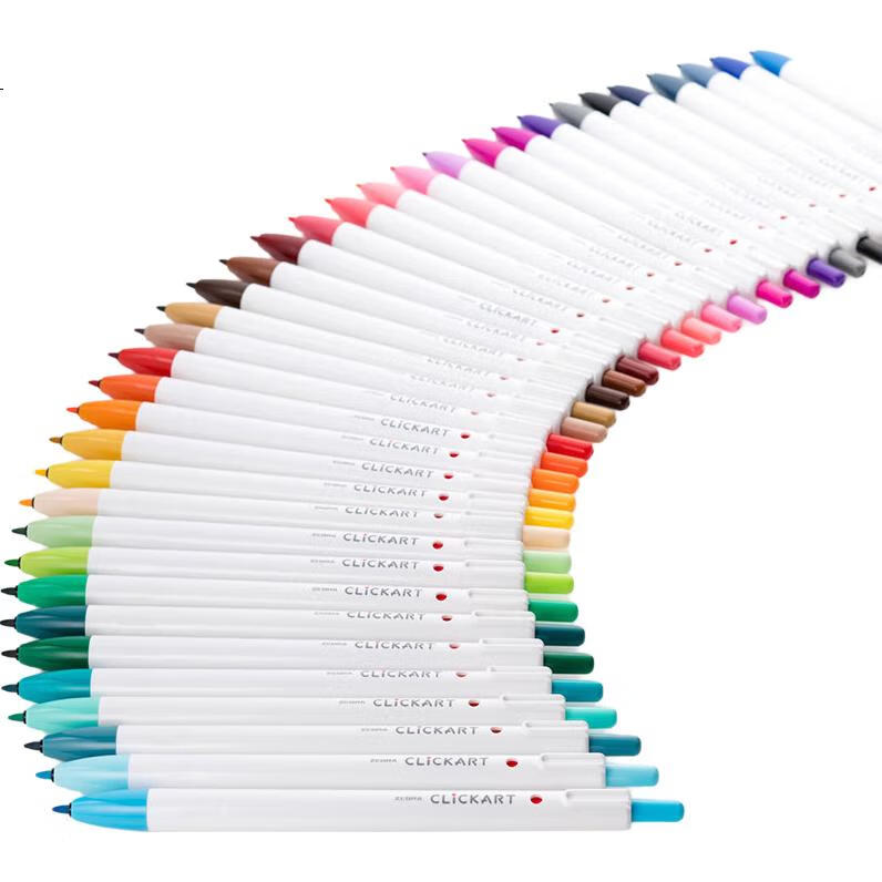 ZEBRA Art Dot Retractable Watercolor Pen, Student Children's Doodle Drawing Coloring Fine-Tip Colored Pen Journaling Pen, WYSS22 Red, Single Pack