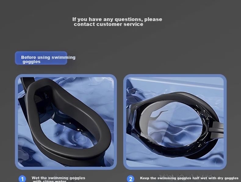 Li-Ning Swimming Goggles, Waterproof Anti-Fog High Definition Swim Glasses for Women And Men, Professional Adult Swim Cap And Goggles Set 25