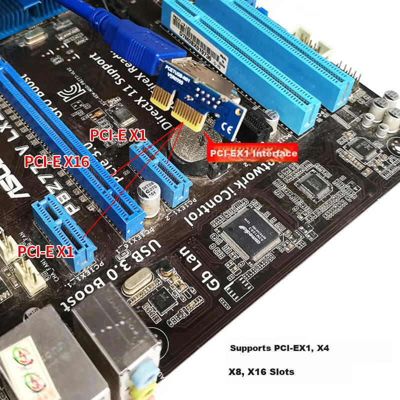 FLYBISH NA574-T1 Gigabit Single-Port Intel 82574L Chip PCI-E X1 Gigabit Single-Port Desktop Wired Network Card 9301CT, Supports without Disc 2