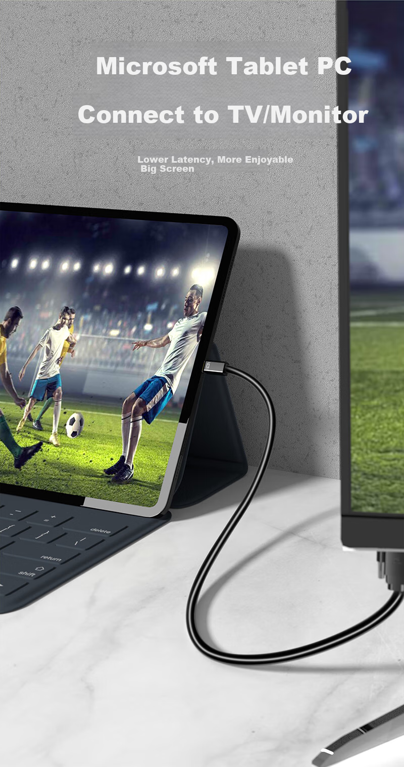 BIAZE Mini DP to VGA Adapter Cable, Mini High-Definition Thunderbolt Converter, Compatible with Apple And Microsoft Surface Laptops for Monitors And Projectors, 3 Meters, ZH211 7