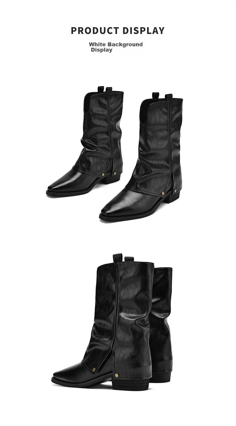 DAPHNE Women's New Short Boots, Denim Boots, Chunky Boots, Retro Boots, Women's Boots 4024605056 Brown (Single Lining) Size 37 11
