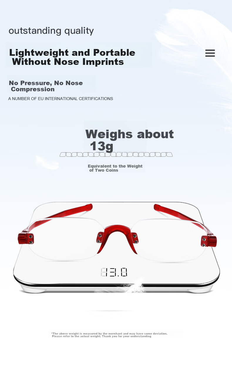 NANNINI Italian Imported Reading Glasses for Men And Women, High-Quality Anti-Blue Light High-Definition Foldable Ultra-Light Portable Genuine Presbyopic Glasses 6