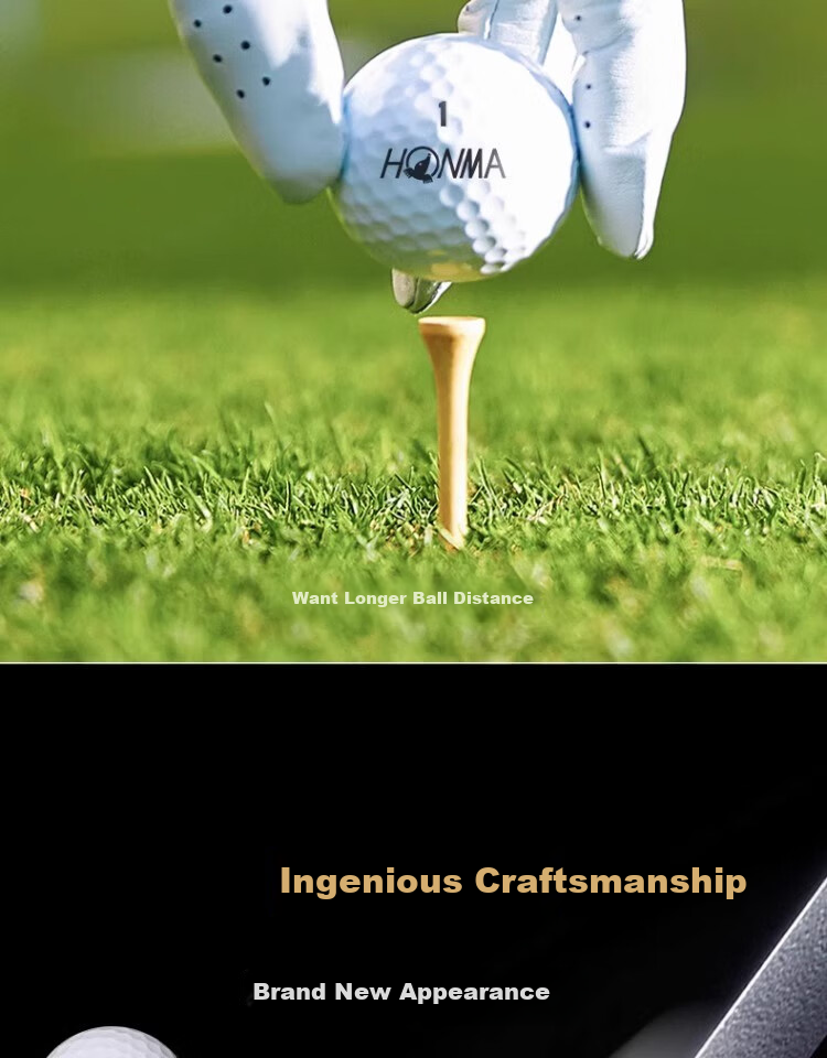 HONMA D1 Golf Ball, Double-Layer Practice Ball, Low Spin, Long Distance, Colorful 1