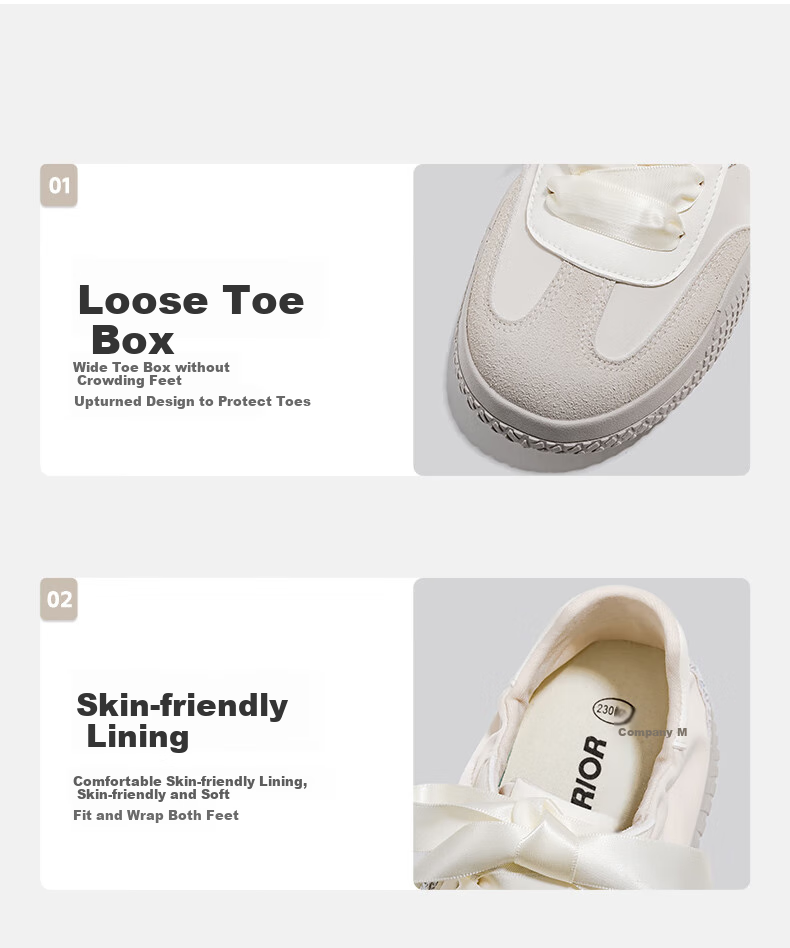 Huili Official Women's Sneakers, New Spring 2026 Style Dexun Shoes, Retro Simple Women's Shoes, Beige Gray, Size 37 6