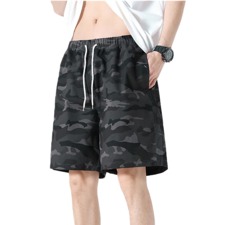 LangSha Men's Summer Breathable Lightweight Loose Casual Outdoor Quick-Dry Running Fitness Ice Silk Shorts