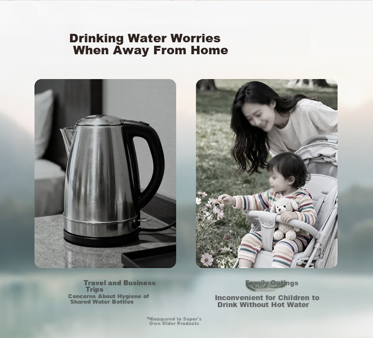 SUPOR 0.6L Elegant Capacity Electric Kettle Water Boiler Hot Water Kettle Travel Portable with 304 Stainless Steel Inner Tank SW-06D21A 1