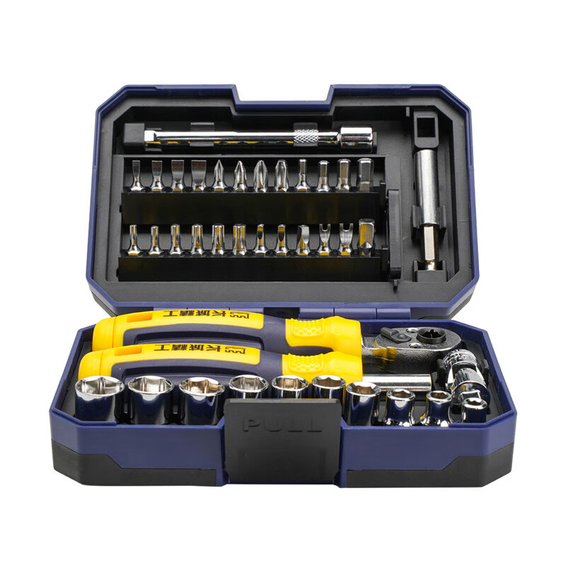 Huixiang JD Industrial Private Brand [Great Wall Precision] 40-Piece Household Ratchet Wrench Socket Set Auto Repair Tools