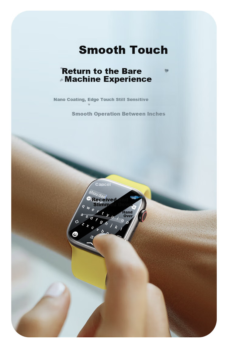BASEUS [Edge Protection Compensation] Compatible with Apple Watch S12 Protective Film, S12 Watch Film, S11 Universal Apple Watch Protective Film, S10 Protective Film, Apple Watch Double Layer 9