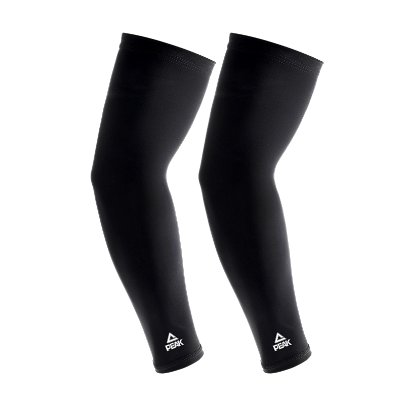 PEAK Sun Protection Ice Sleeves for Men, Plus Size Outdoor Cycling Arm Sleeves, UV-Resistant Ice Silk Arm Guards, Black, 2XL