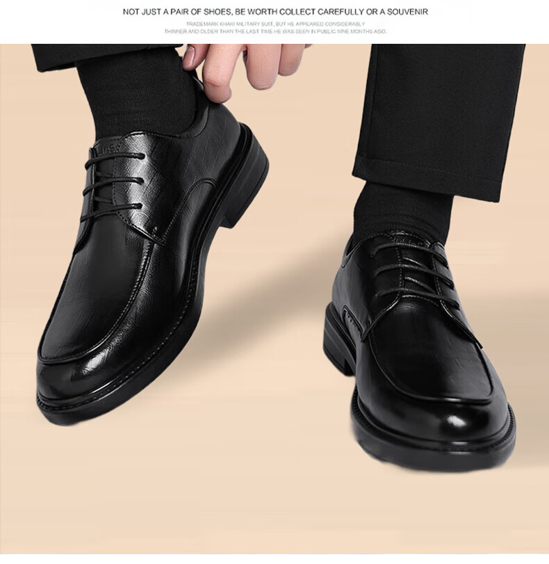 MULINSEN Men's Business Formal Leather Shoes Black Versatile Work Commuting Wedding Shoes RY9023 10