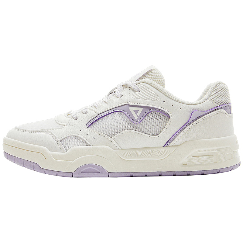 PEAK Taiji White Sneakers for Women, Summer Mesh Breathable Wear-Resistant Versatile Casual Shoes, Thick-Soled Height-Increasing Sports Shoes DB520118