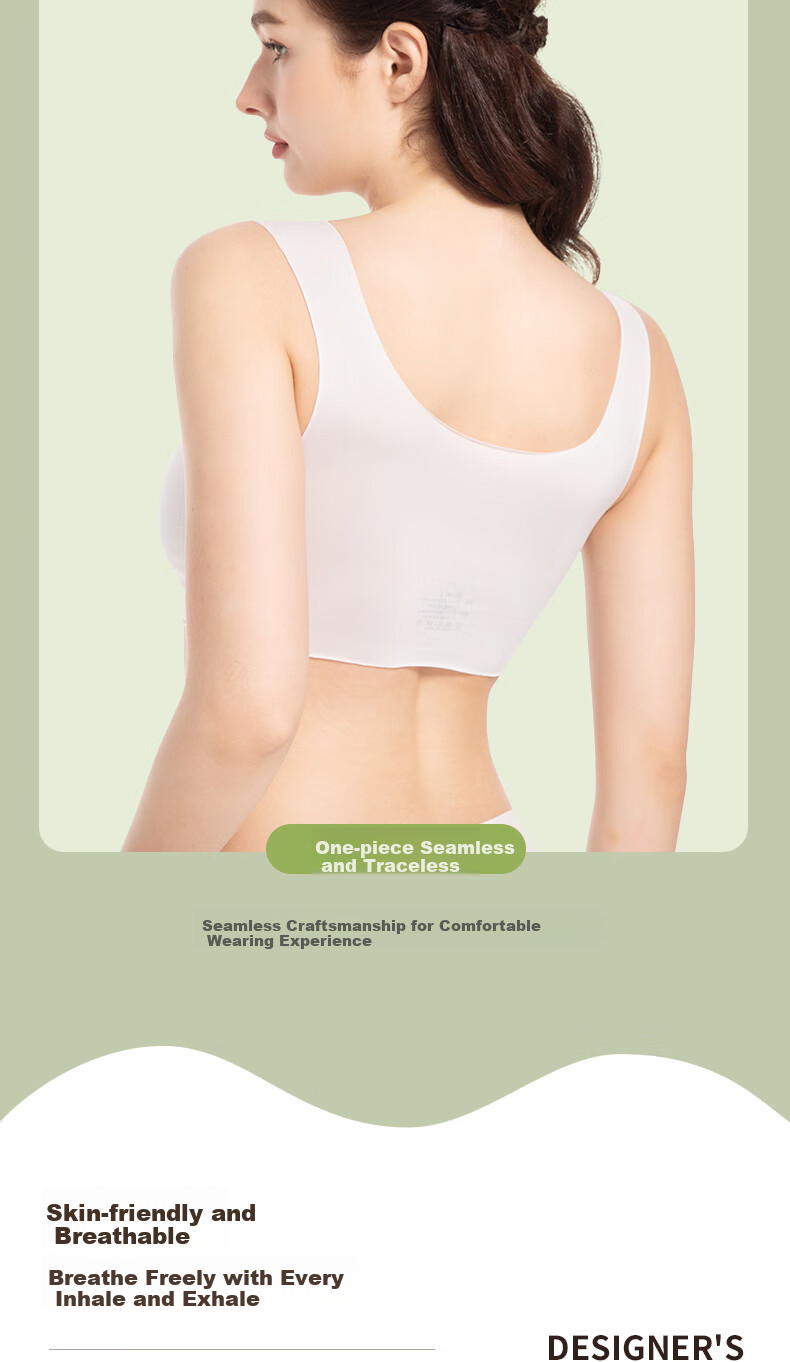 Etravel Disposable Bra with Padding for Women, Breathable Bandeau, Individually Wrapped Daily Disposable Military Training Bra, 3-Pack M Size 10