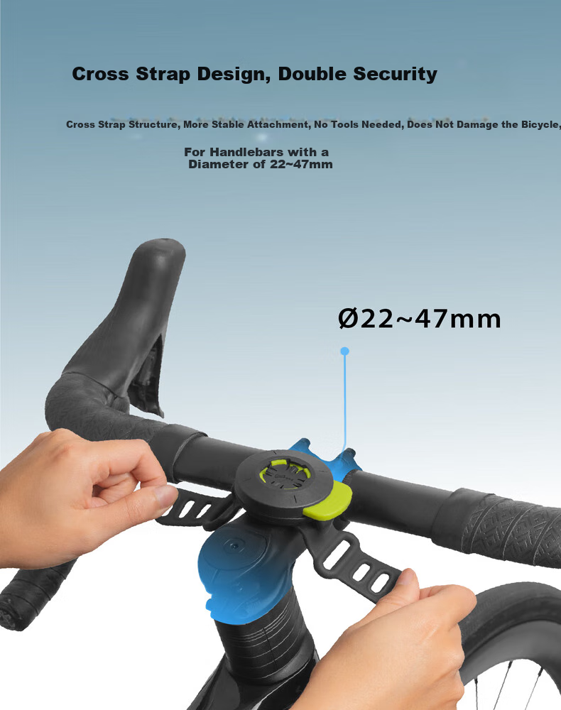 Bone Road Bike Phone Mount with Integrated Handlebar Magnetic Lock, Stable Anti-Shock Quick-Release Design Compatible with GARMIN Cycling Computers 5