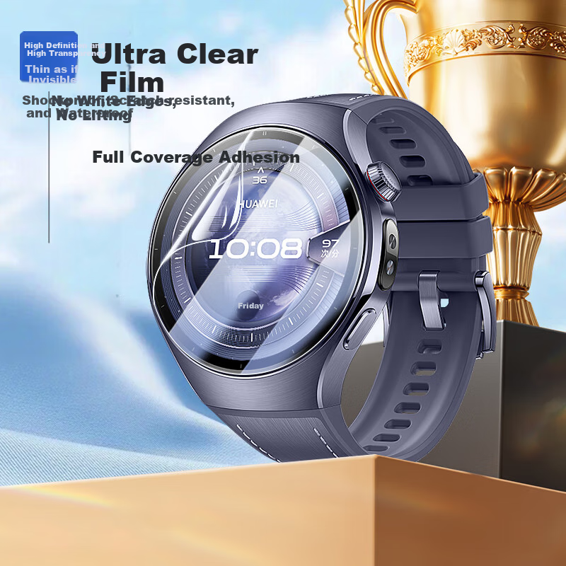 Защитная пленка ESCAPE для Huawei Watch 5, гидрогелевая, полноэкранная, HD Clear, противоударная, защищенная от отпечатков пальцев, 46 мм, 2 шт.