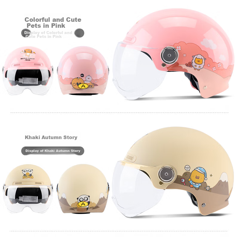 BIGBRO K15 Pearl White, New National Standard 3C Certified Motorcycle And Electric Bike Riding Helmet, Unisex All-Season Sun Protection, Electric Scooter Summer Half Helmet 6