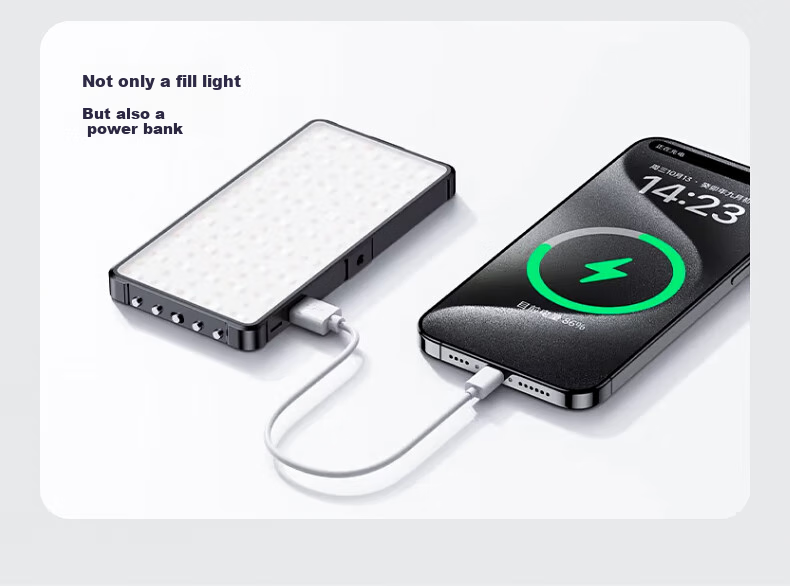 Jimantu Full-Color RGB Fill Light, Portable LED Pocket Light, Handheld Atmosphere Effect Color-Changing Rechargeable Photography Light for Mirrorless Cameras 10
