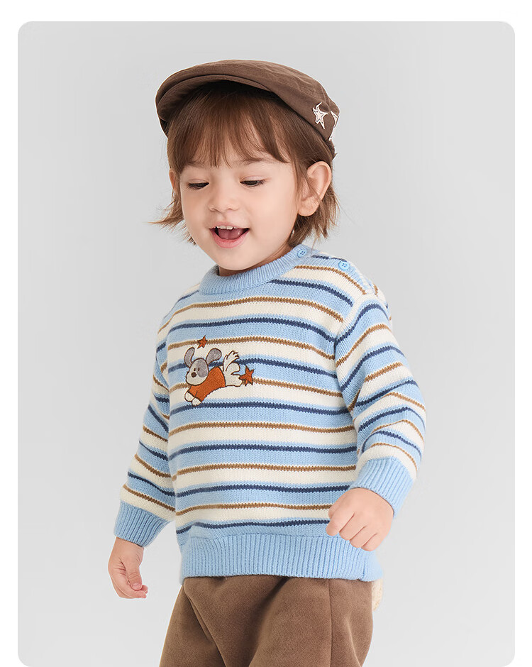 Balabala BalaOne Children's Sweater Boys Girls 2025 Winter Knit Baby Pullover 208425103208 8