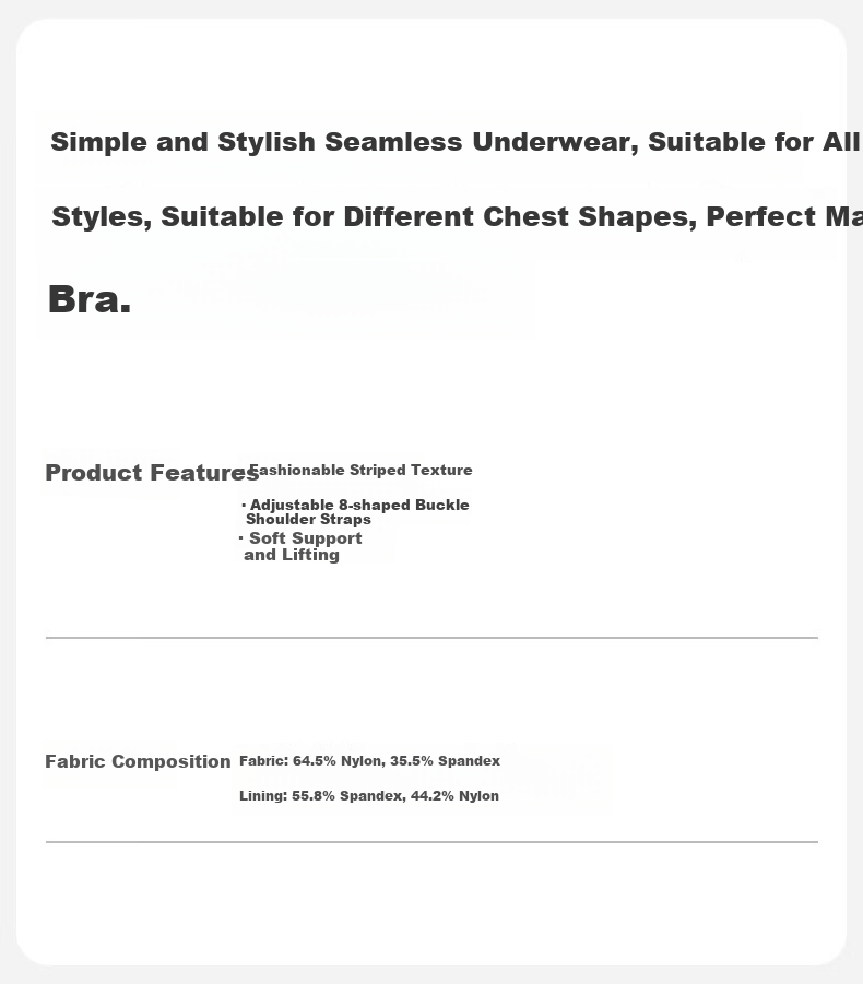 FENTENGCARE Wireless Bra for Women, Sexy Breathable Hollow-Out Lifting Push-Up Bra to Gather Side Boob, Underwear Brassiere Gift for Wome 2