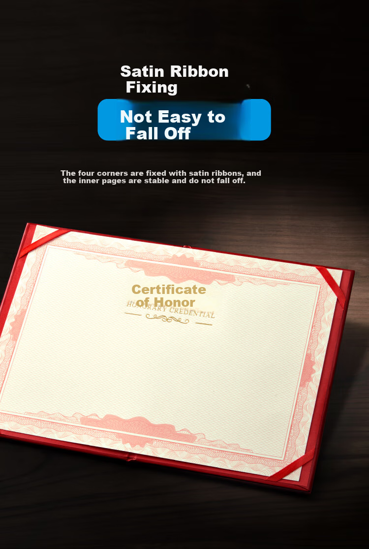 DSB (Disbi) 8K/10 Pack Medal Gold-Stamped Honor Certificate Shell, Award Certificate Blank Diploma Training Certificate, with 20 Inner Pages, 050831 9