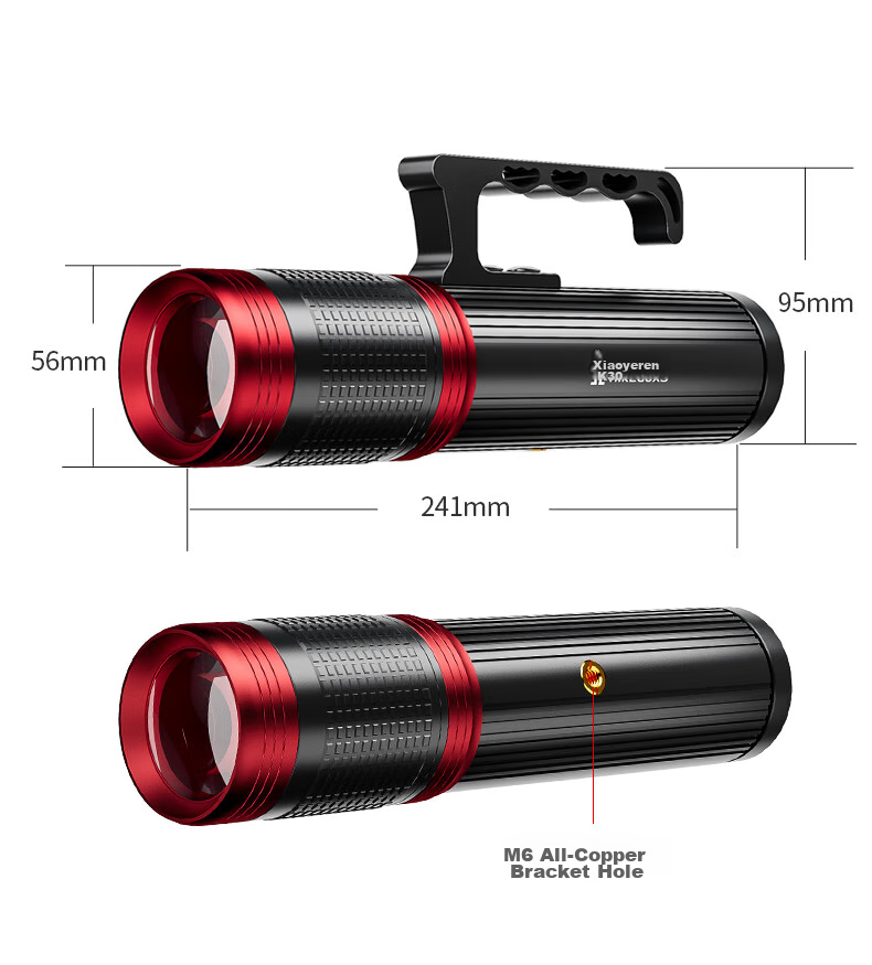 XiaoYeren High Power Five-Light Source Zoom Night Fishing Laser Cannon Black Pit Wild Fishing Blue and Purple Outdoor Fishing Lamp 15