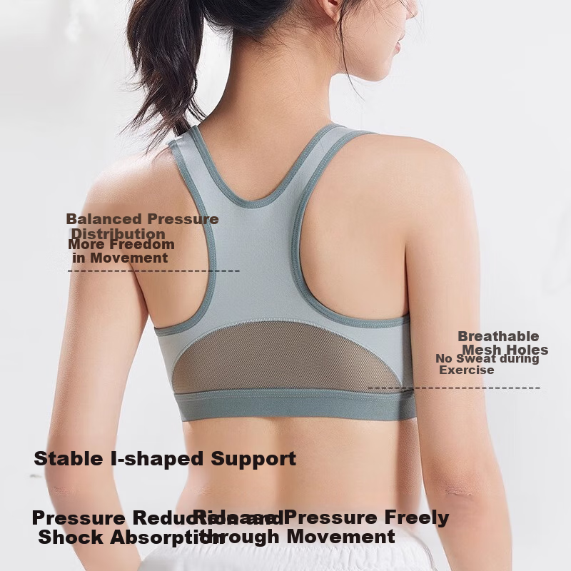 MiiOW Girls' Sports Bra for Middle And High School Students, Teenage Development Stage Two And Three Sports Bra with Anti-Shock Desig