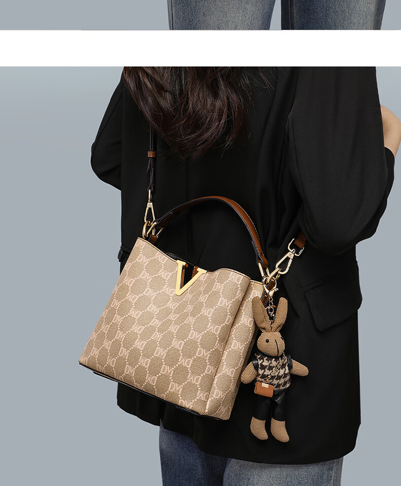 Aiqinghai Handbag, Women's Bucket Bag, Shoulder Crossbody Large Capacity Light Luxury Brand, Birthday Mother's Day Gift, Practical Present for Mom 2