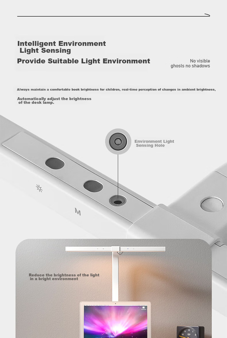 Dpdupi Eye Protection Lamp for Study, Reading, Homework, Students And Children, Smart Screen-Friendly Desk Lamp with Intelligent Lighting to Protect Visio 17