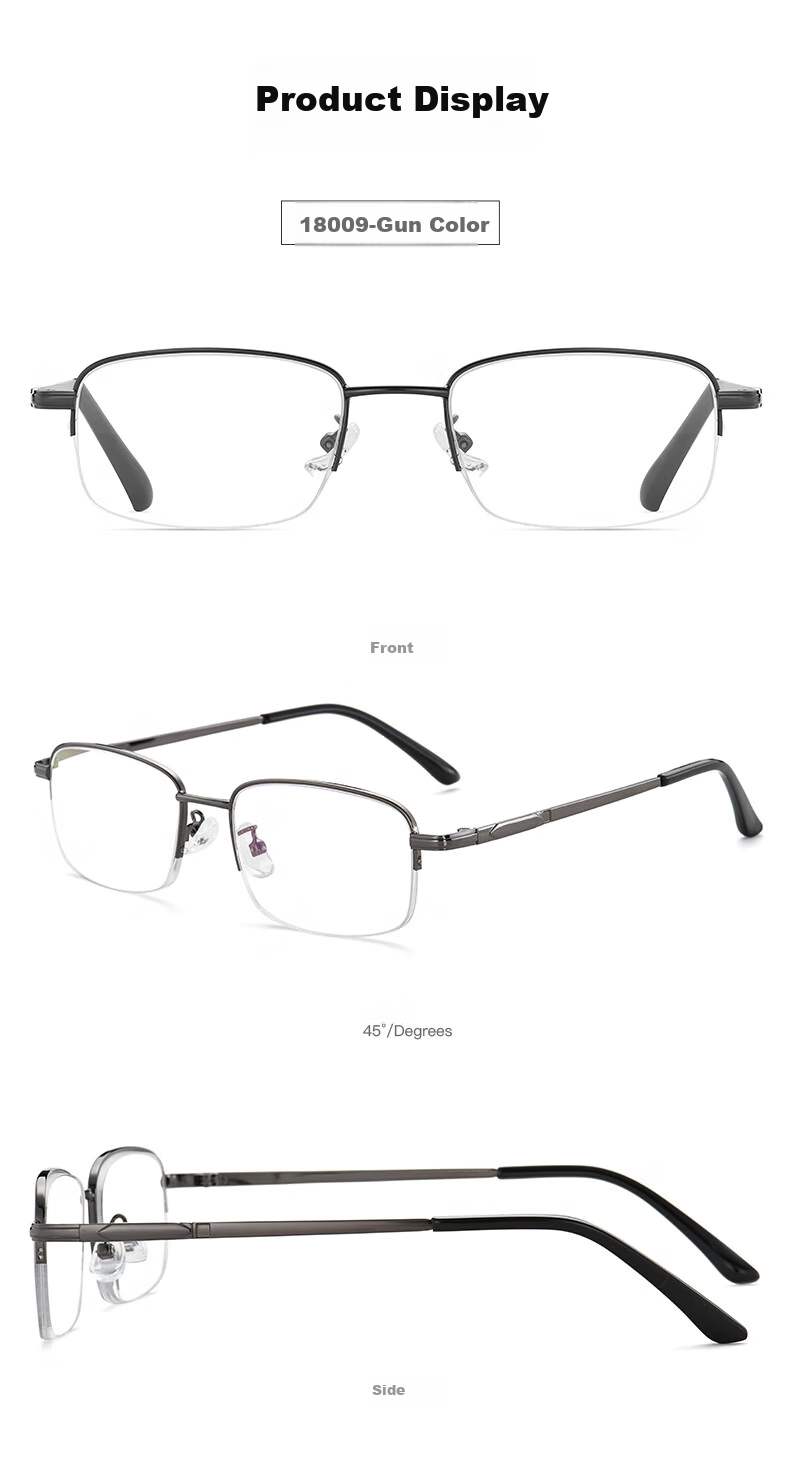 PLAYBOY PLAYBOY 2025 High-Definition Anti-Blue Light Reading Glasses for Men, Ultra-Light 18011 Gun Color, 150 Degrees, Qixi Festival 7