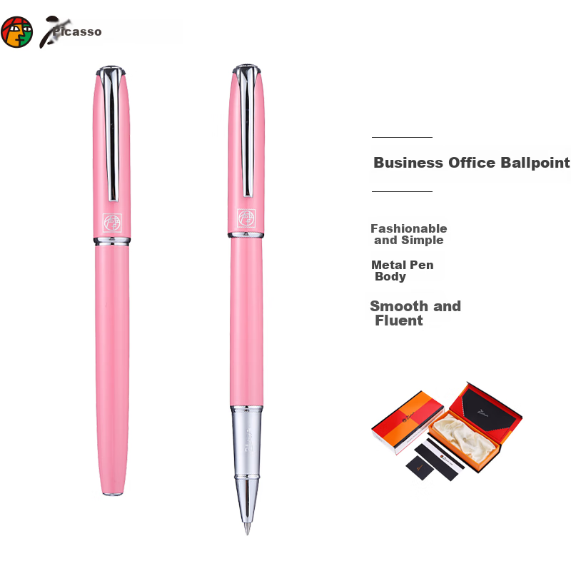 Ручка Pimio Signature Pen, деловая подарочная шариковая ручка для взрослых и студентов, для практики письма, для мужчин и женщин, подарок на Новый год, 0.5 мм, 916 светло-розовый